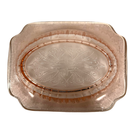 Jeannette Adam Pink Depression Glass Serving Bowl 1930s Vintage ~9" - Picture 6 of 8